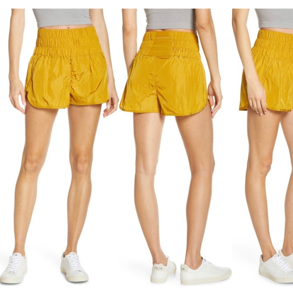Free People the way movement shorts in honey mallow